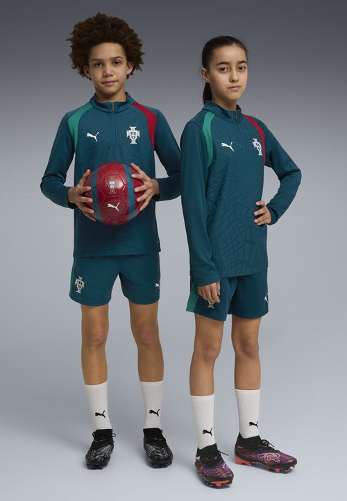 PUMA PORTUGAL TRAININGSTOP - Long sleeved top - ocean tropic-silver mist — photo 3