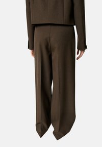 Soaked in Luxury SLLILU WIDE LONG - Kalhoty - brown melange suiting