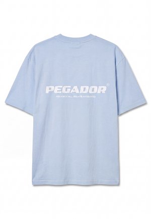 Pegador, ARENDAL LOGO HEAVY OVERSIZED TEE - Μπλουζάκι με στάμπα - ocean blue/white