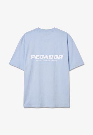 Pegador, ARENDAL LOGO HEAVY OVERSIZED TEE - Μπλουζάκι με στάμπα - ocean blue/white