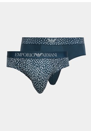 PATTERN MIX PARTE BASSA BRIEFS 2 PACK  - Klasični kroj - blue