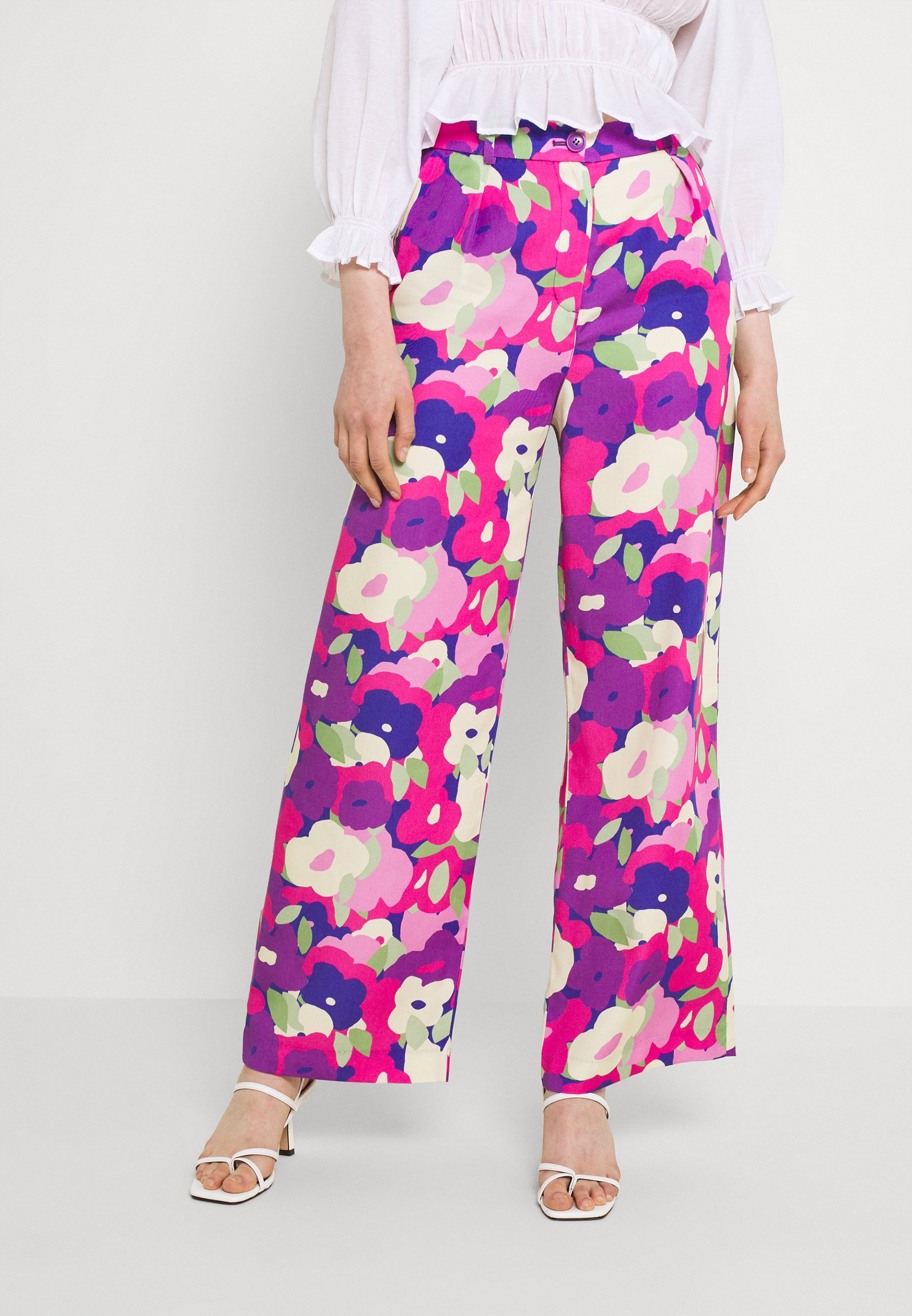 Monki Trousers - lilac purple bright 
