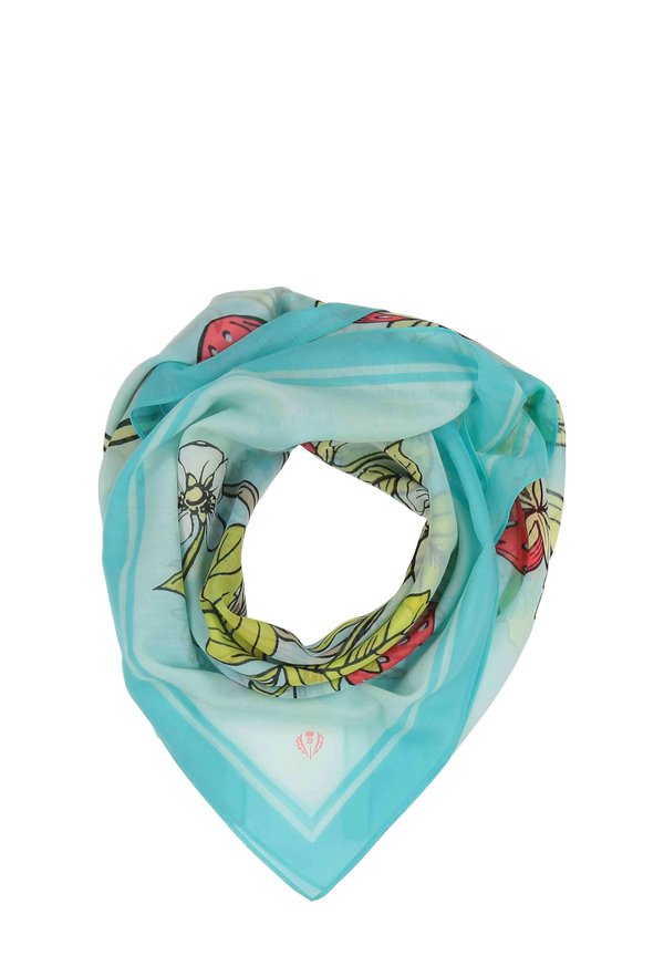 STAWBERRY FLOWERS - Tuch - turquoise