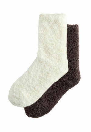BORG COSY 2 PACK  - Ponožky - chocolate brown ecru