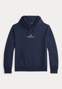 LOGO DOUBLE-KNIT HOODIE - Pusa - aviator navy