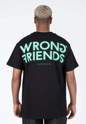 Wrong Friends TIRANA - Print T-shirt - black