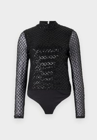 YASSIRO HIGHNECK BODY SHOW - Maglietta a manica lunga - black