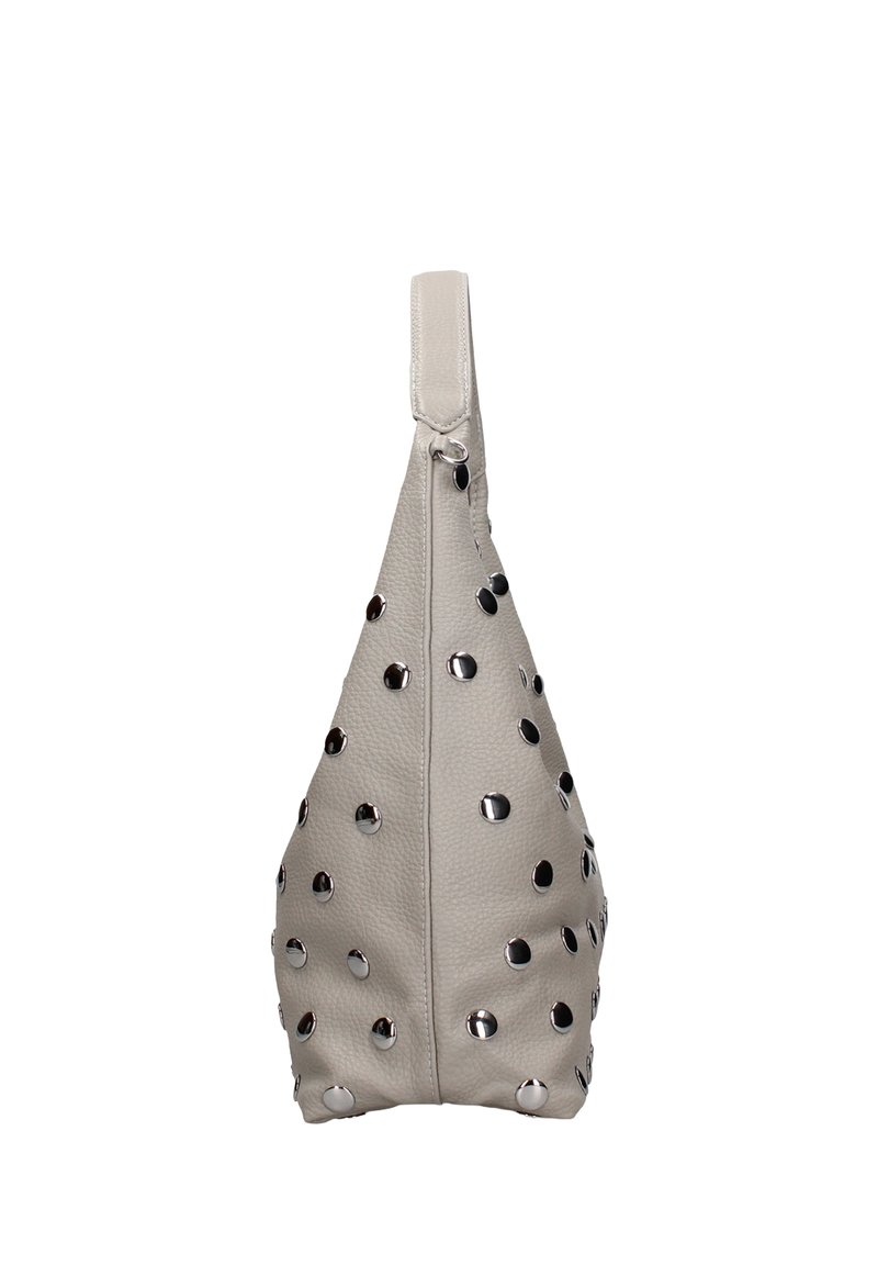 GIAN MARCO VENTURI イタリア製 キルティングボンバーレザー Gian Marco Venturi SHOULDER - Handbag - grey - Zalando