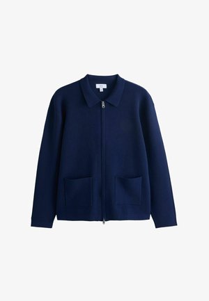 Next, REGULAR FIT - N. PREMIUM ZIP THROUGH ULTRASOFT KNITTED JACKET - Cardigan - navy blue