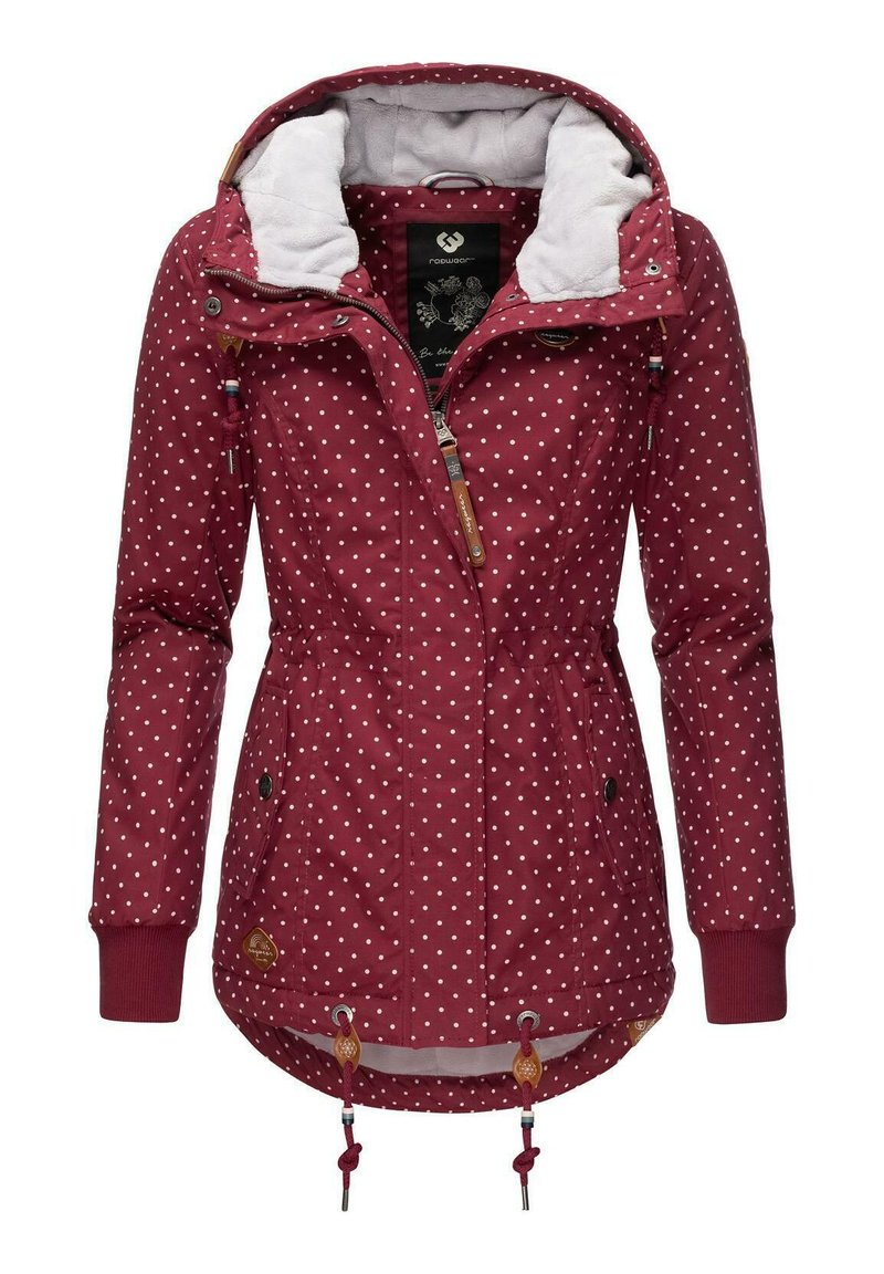 Ragwear YM-DANKA DOTS - Zimní kabát - wine red