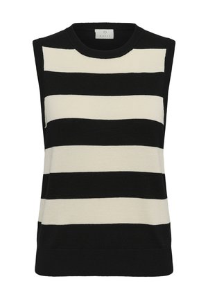 Kaffe, KALIZZA STRIPED SLIPOVER - Top - black turtledove bold stripe