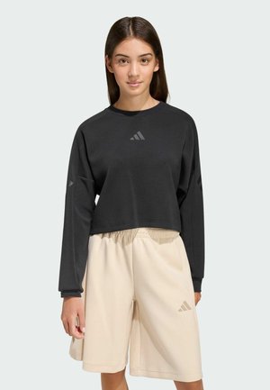 FUTURE ICONS 3 STRIPES CROPPED - Sweatshirt - black/black