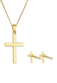 Elli RELIGION CROSS - Øreringe - gold-coloured