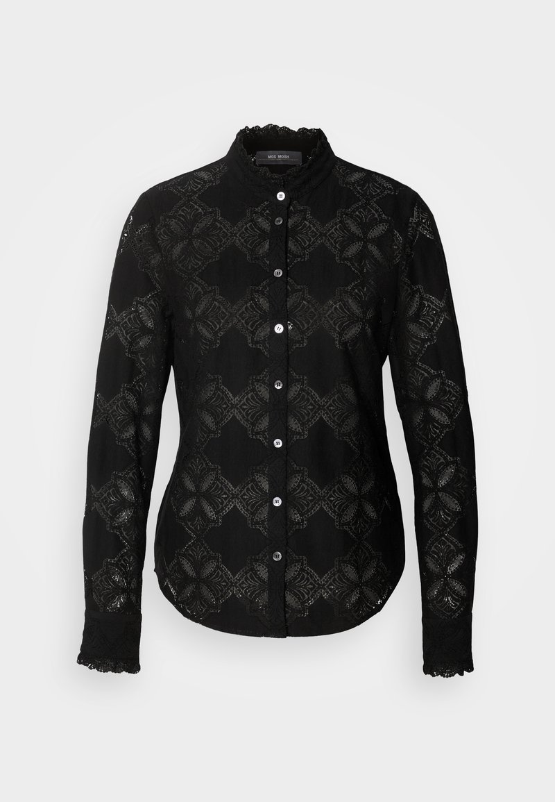 Mos Mosh SHIRT - Button-down blouse - black - Zalando.co.uk