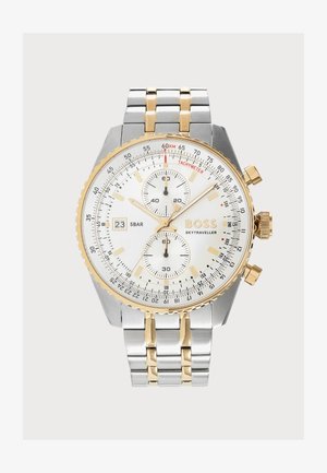 BOSS, SKYTRAVELLER PRO - Kronograf - silver-coloured/gold-coloured
