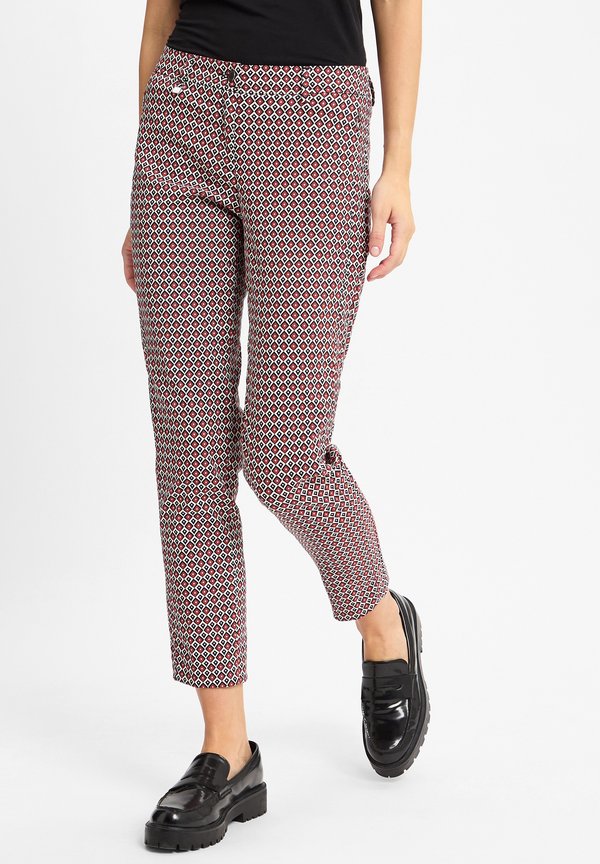 MARON S - Stoffhose - bordeaux weiß