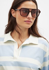 NA-KD Top s dlhým rukávom - blue white