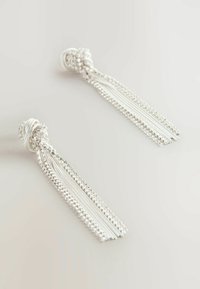 KNOT DETAIL TASSEL  - Enkele oorbel - silver tone