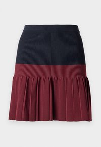 JUPE COURTE BICOLOR EFFET - Fustă mini - marine