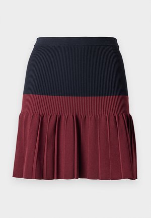 JUPE COURTE BICOLOR EFFET - Miniskjørt - marine