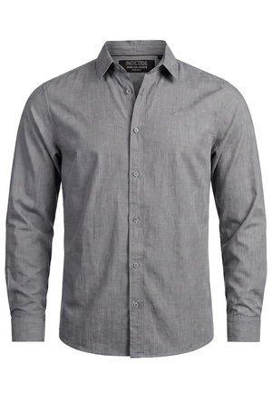 INDICODE JEANS, LANGARM AMBY - Camisa - lt grey