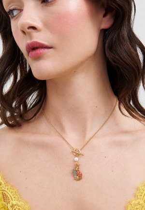 FABLE ENGLAND, COTTON-TAIL WITH BOOK CHARM TOGGLE - Kaelakee - gold-coloured