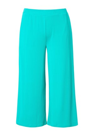 Ulla Popken, CULOTTE, STRUCTUUR, KUITLANG, RECHTE PIJPEN, ELASTISCHE BAND - Gonna a campana - turquoise