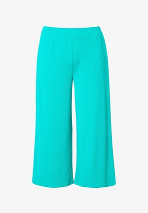 Ulla Popken, CULOTTE, STRUCTUUR, KUITLANG, RECHTE PIJPEN, ELASTISCHE BAND - A-line skirt - turquoise