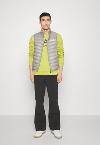 EA7 Emporio Armani WAISTCOAT - Strukirani kaput - grigio chiaro