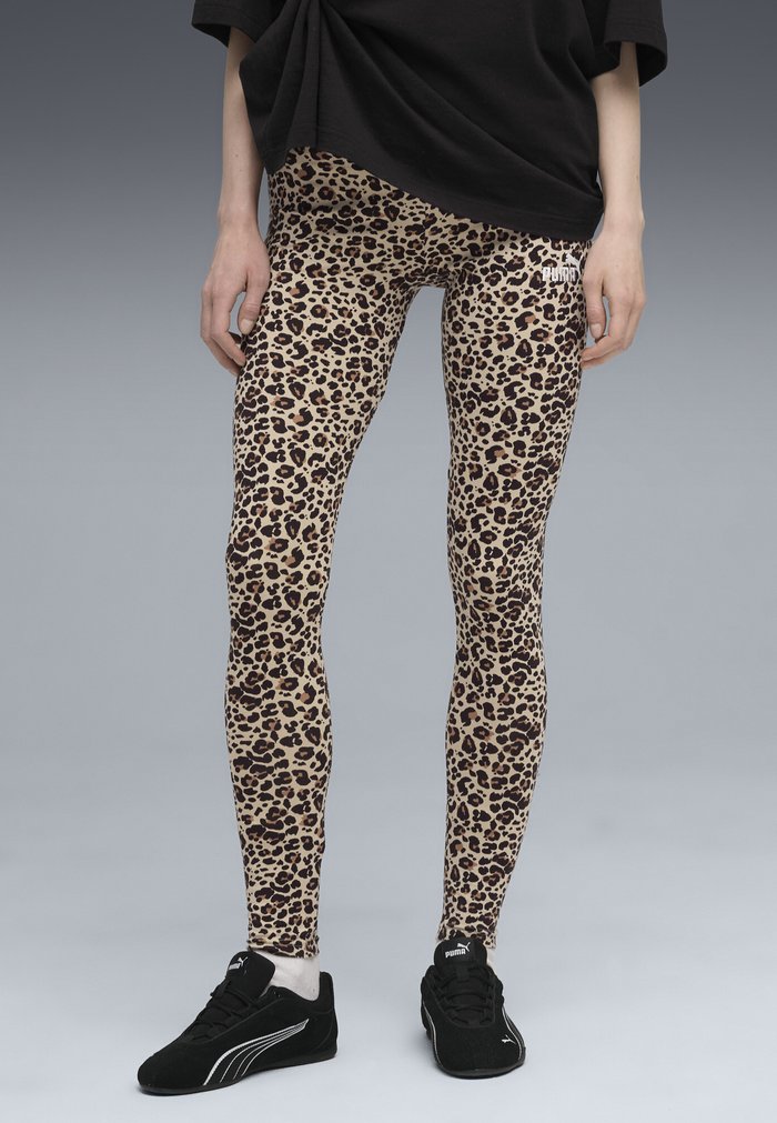 PUMA ESS GRAPHIC ANIMAL AOP - Leggings - toasted almond