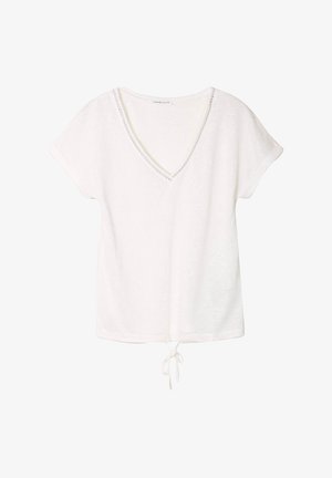 Cache Cache, CUSS KNOT DETAIL - T-shirt basic - ecru