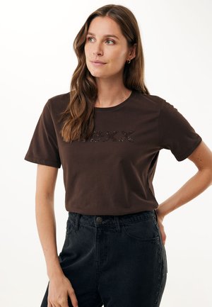 SHORT SLEEVE   - Camiseta estampada - dark brown