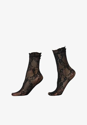 Calzedonia, FLORAL LACE SOCKS - Socks - black