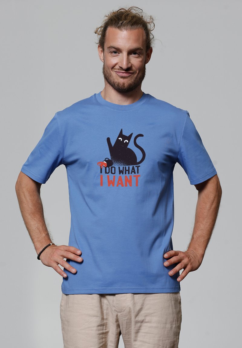 watapparel CAT - T-shirt print - bright blue