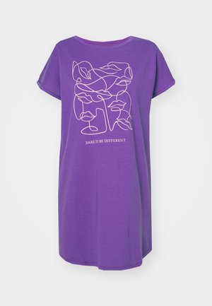 Hunkemöller, NIGHTIE CAPS NECKS LIPS - Camicia da notte - purple