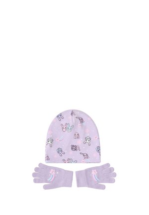 Lindex, LINDEX SET WITH BEANIE AND MAGIC GLOVES LINDEX - Fingervantar - light lilac