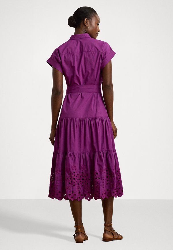 Eyelet Broadcloth Tiered Shirtdress - Shirt dress - purple dawn4