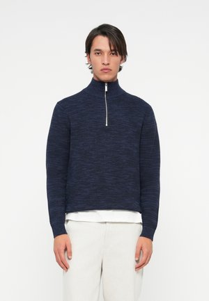 SLHDANE STRUCTURE HALF ZIP - Strikkegenser - sky captain