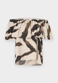 NATULI - Blouse - peyote/black