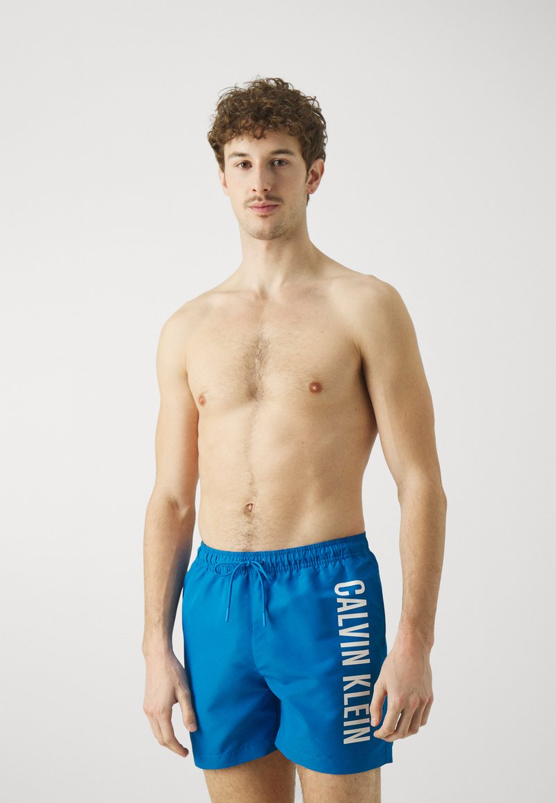 Calvin Klein Swimwear MEDIUM DRAWSTRING - Plavecké šortky - faience blue