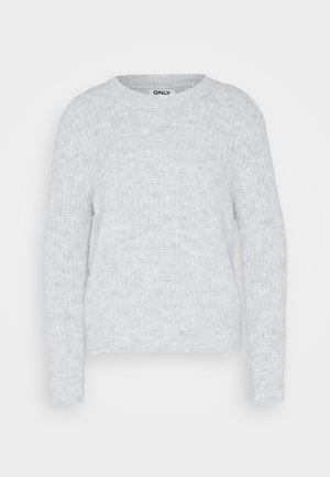 ONLY Petite, ONLMAGGIE LIFE O NECK - Striktrøje - light grey melange
