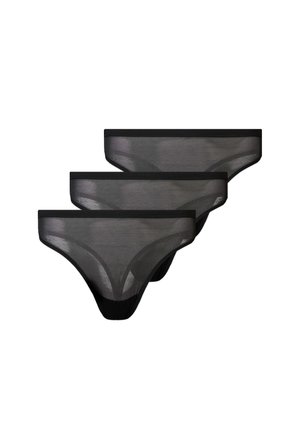 SNOCKS 3PACK - Thong - schwarz