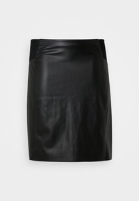 VMCBUTTERSIA COATED SKIRT - Pencil skirt - black
