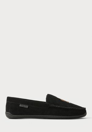 BRENAN POLO BEAR SUEDE SLIPPER - Παντόφλες - black