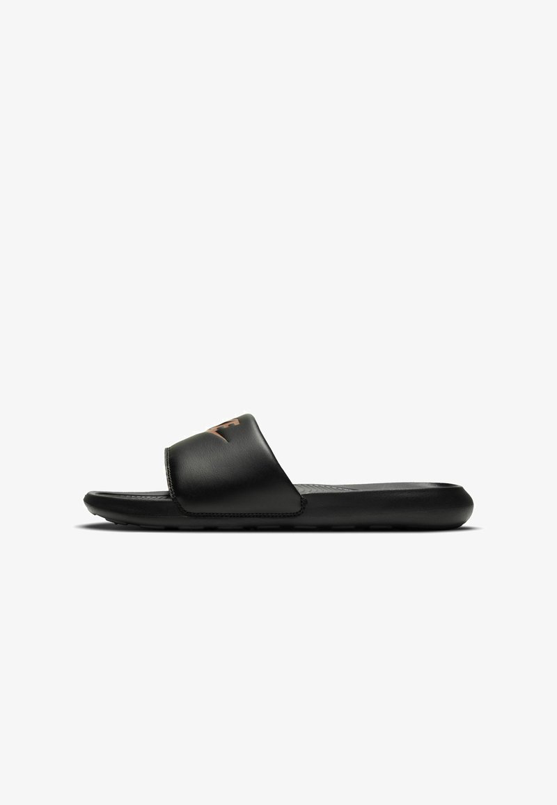 Nike Sportswear VICTORI ONE SLIDE - Muiltjes - black/mtlc red bronze-black