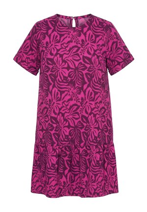Studio Untold, TEXTURED FLORAL DRESS - Freizeitkleid - summer berry