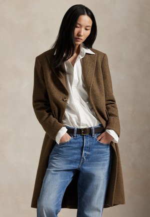 Polo Ralph Lauren WOOL-BLEND HERRINGBONE COAT - Klasikinis paltas - brown/tan