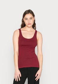 Anna Field BASIC TANK 3 PACK - Top - black/white/dark red