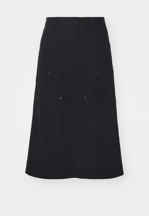 Carhartt WIP DOUBLE KNEE SKIRT - A-silueta svārki - black rinsed