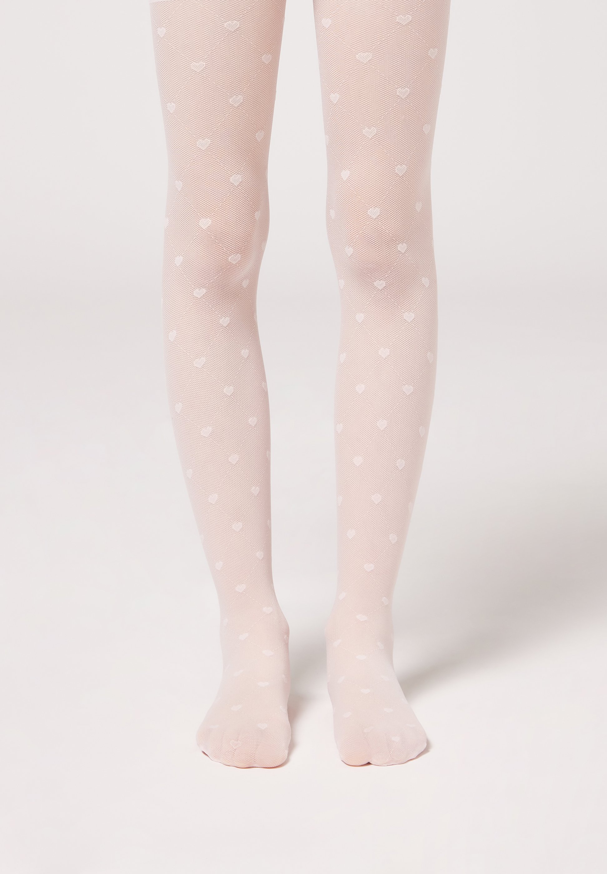 Calze Velate Calzedonia Calze Cuori Calzedonia Collant Weiß Cuori